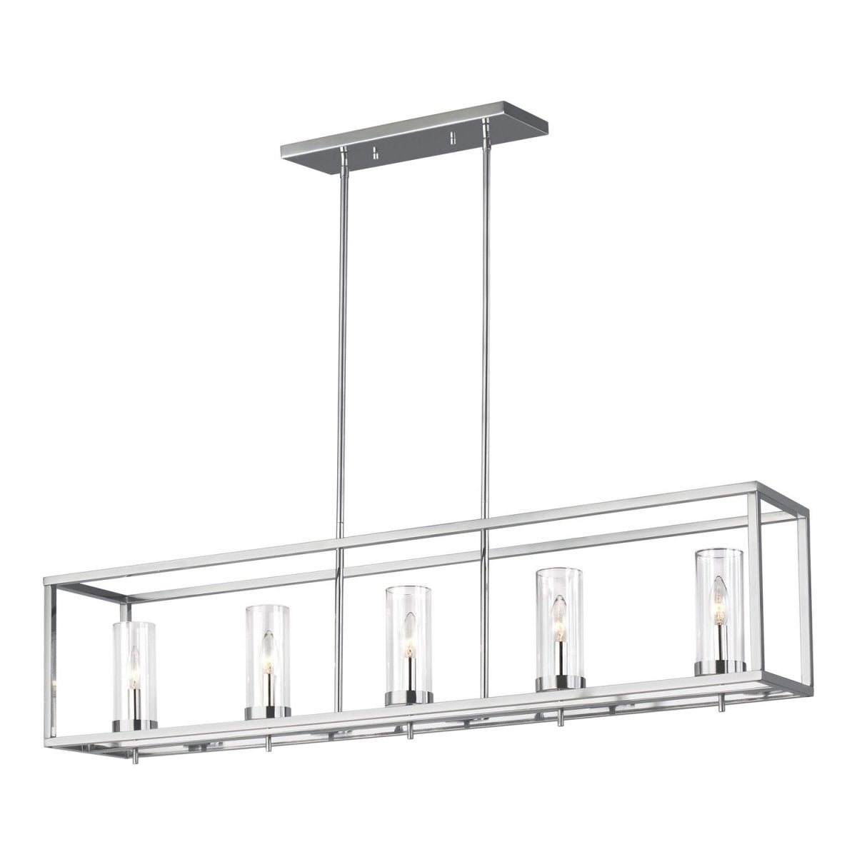 Suspension linéaire Zire - Chrome by Visual Comfort Studio | Luminaires & cie