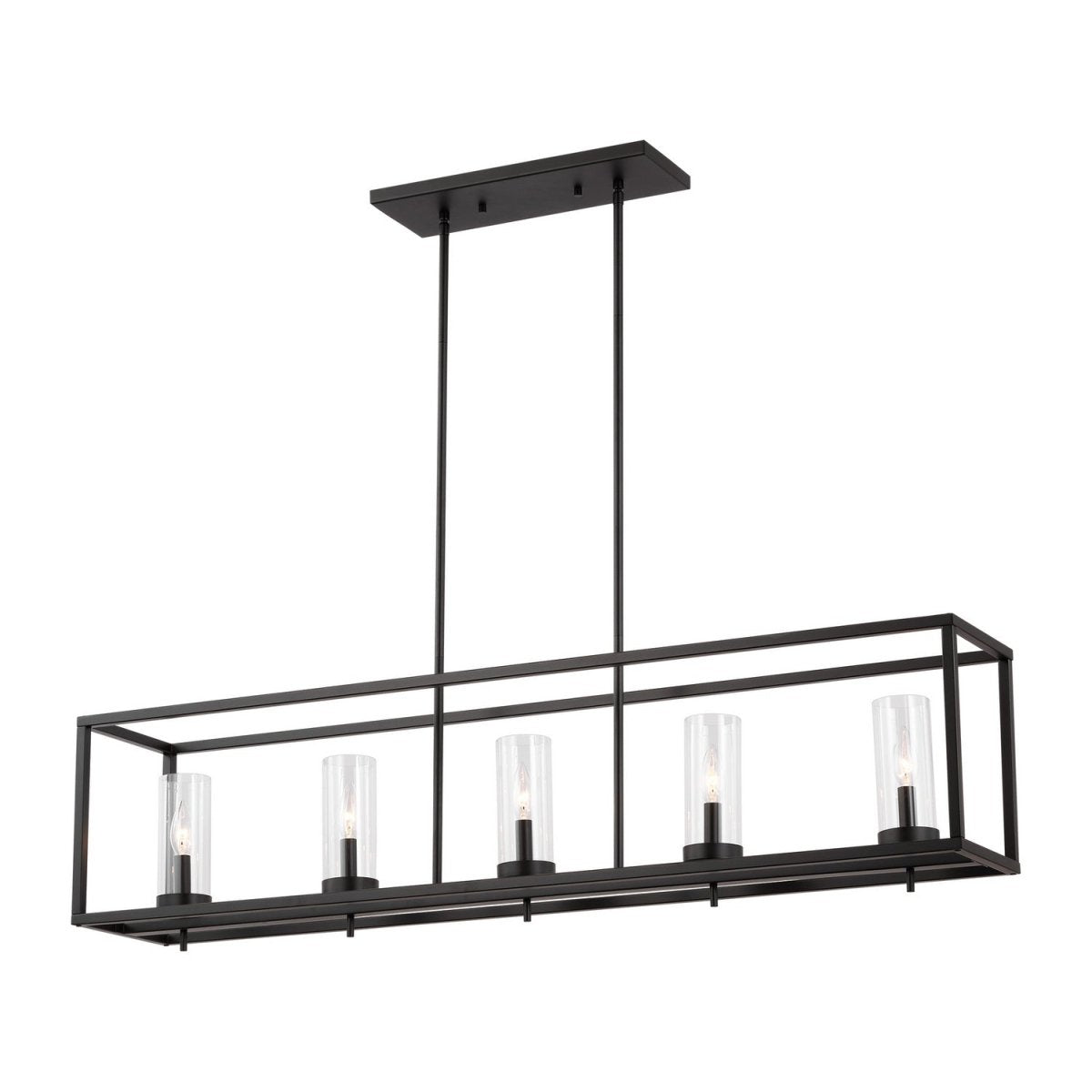 Suspension linéaire Zire - Noir minuit by Visual Comfort Studio | Luminaires & cie