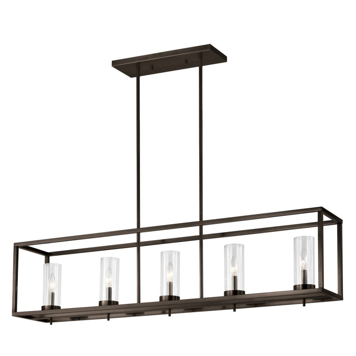 Suspension linéaire Zire - Bronze huilé brossé by Visual Comfort Studio | Luminaires & cie