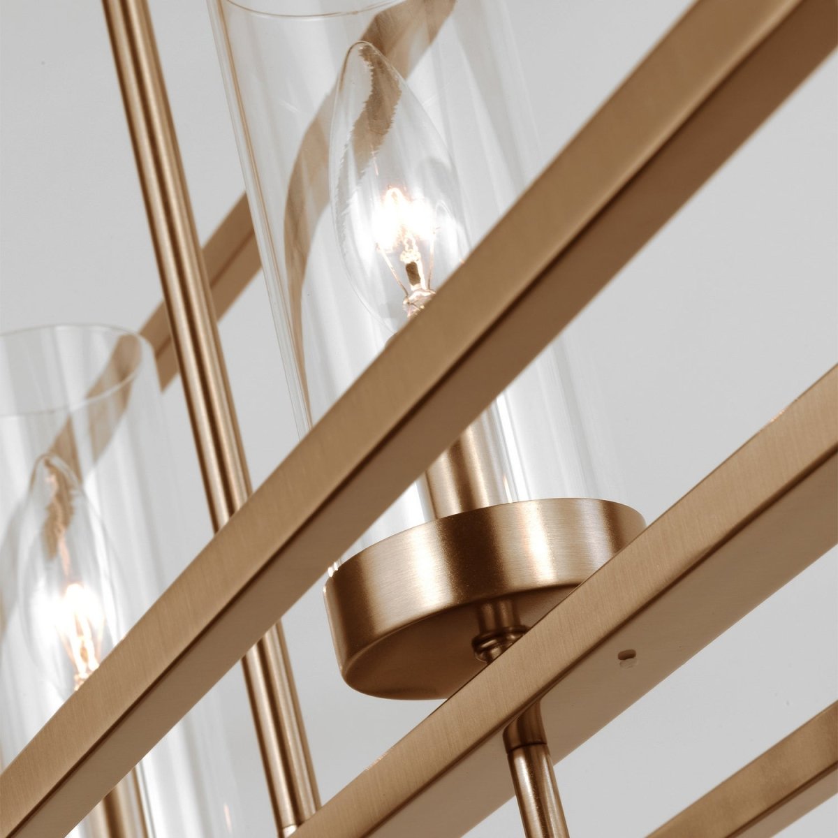 Suspension linéaire Zire - Nickel brossé by Visual Comfort Studio | Luminaires & cie