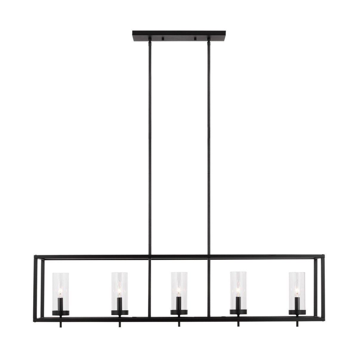 Suspension linéaire Zire - Nickel brossé by Visual Comfort Studio | Luminaires & cie