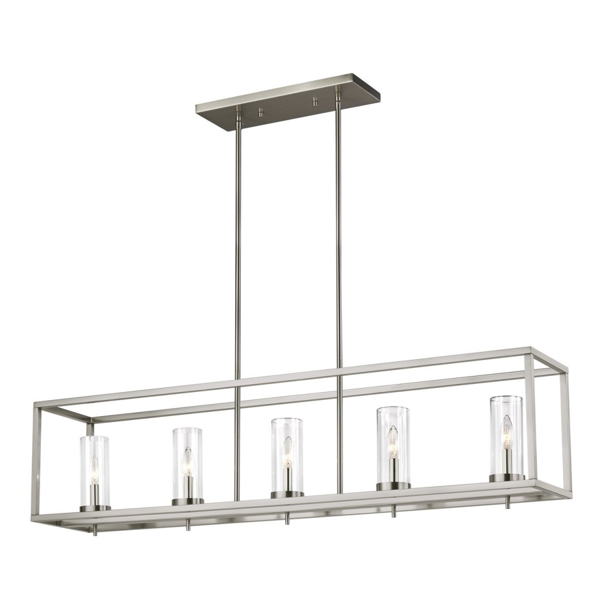 Suspension linéaire Zire - Nickel brossé by Visual Comfort Studio | Luminaires & cie