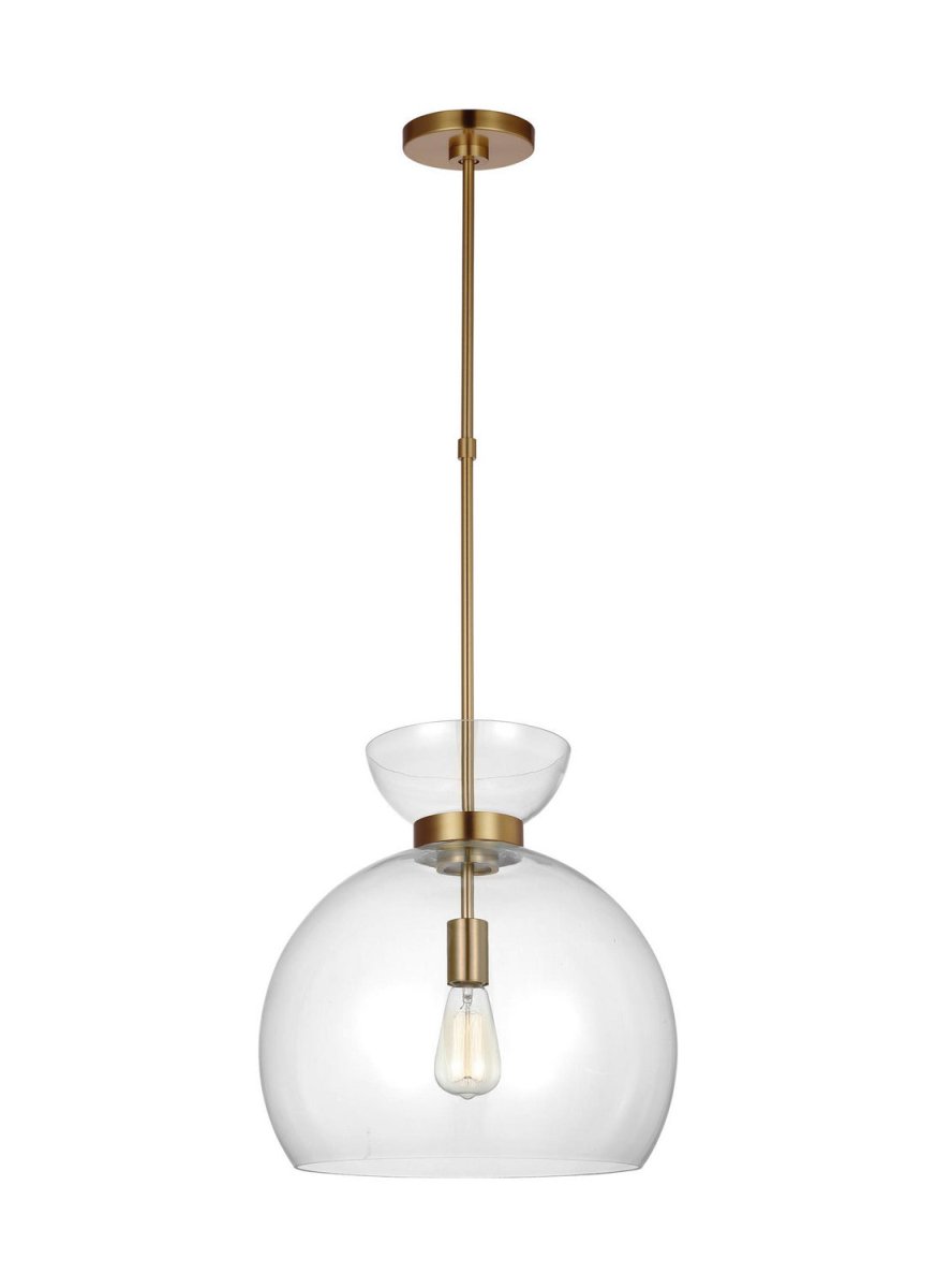 Suspension Londyn - Laiton bruni avec verre opalin blanc by Visual Comfort Studio | Luminaires & cie