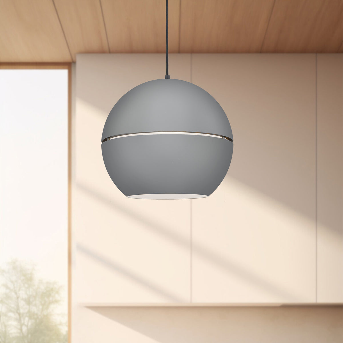 Suspension Lucas Gris, 15 3/4" – vue 2