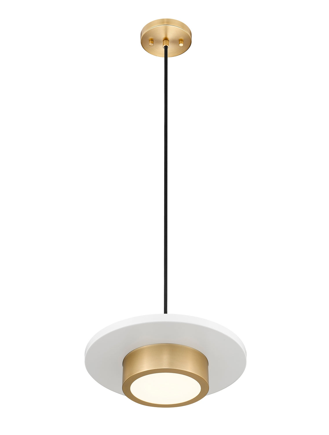 Suspension Ludo Blanc mat + Or moderne, 12" – vue 2