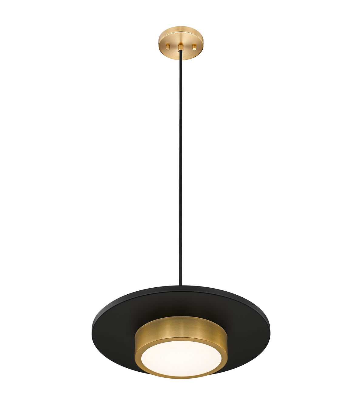 Suspension Ludo Noir mat + Or moderne, 16" – vue 2