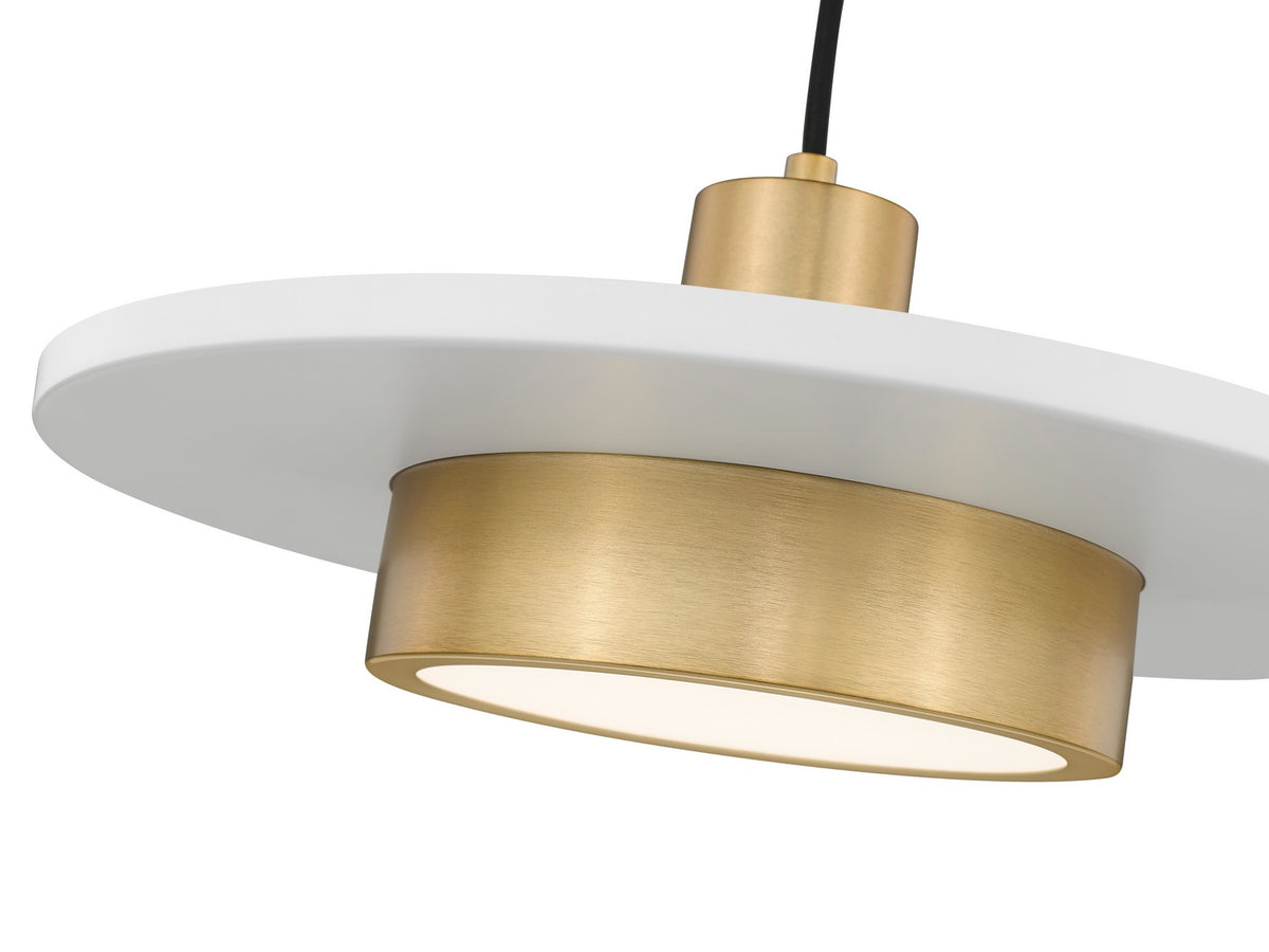 Suspension Ludo Blanc mat + Or moderne, 16" – vue 4