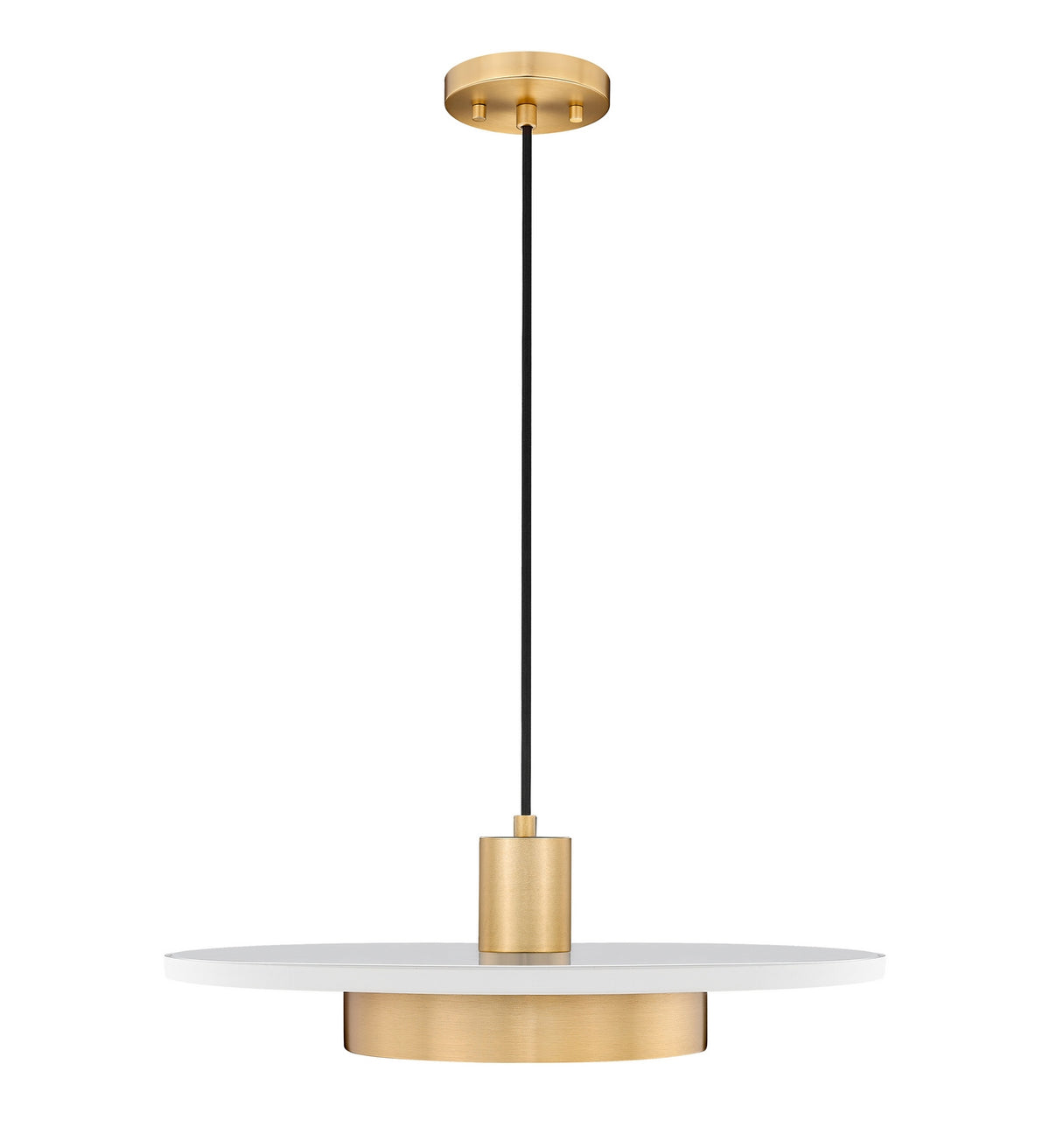 Suspension Ludo Blanc mat + Or moderne, 20" – vue 2