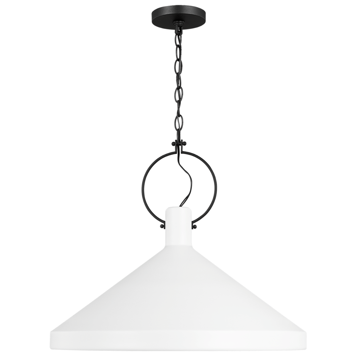 Suspension Lyon - Blanc mat 24" Ampoules DEL incluses by Visual Comfort Studio | Luminaires & cie
