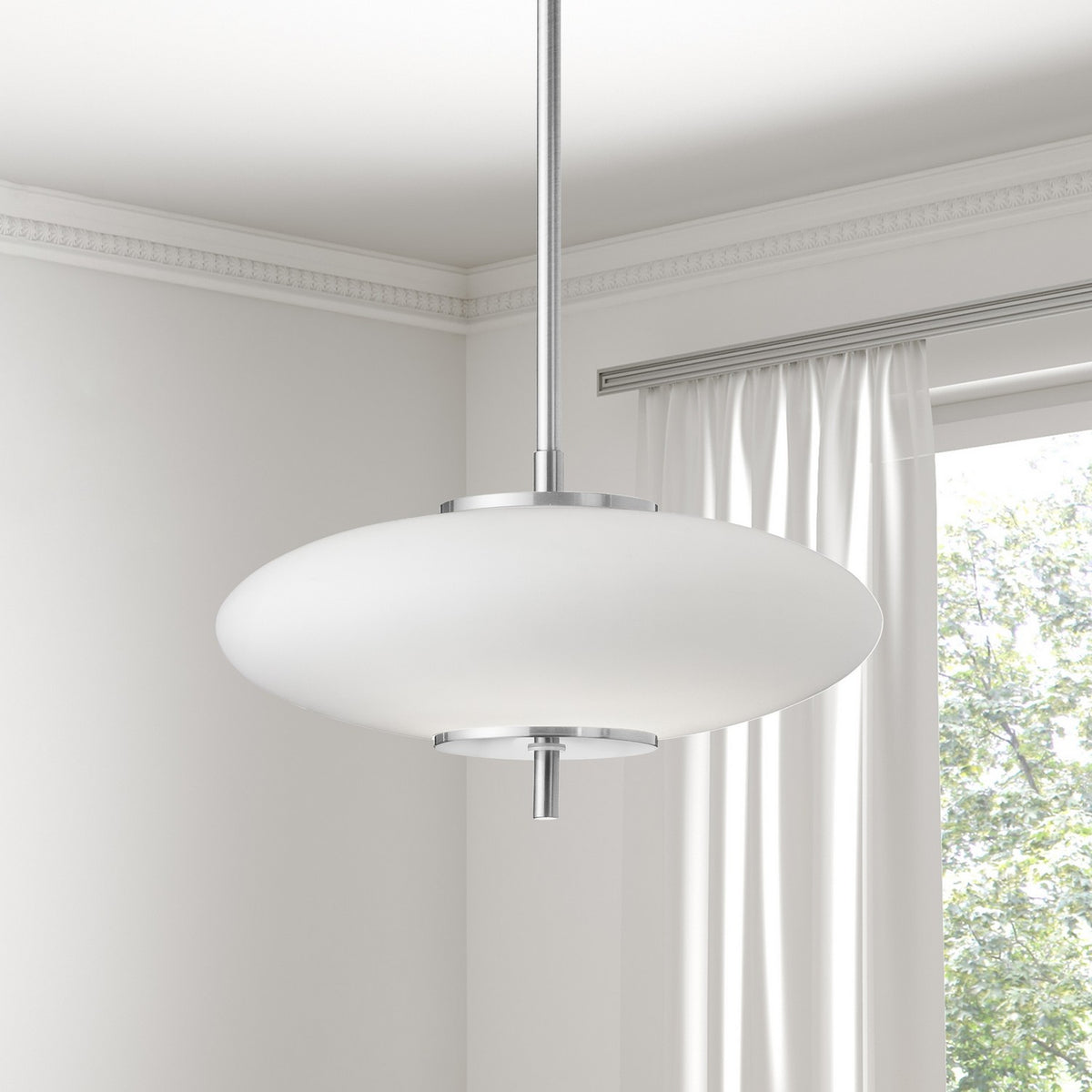 Suspension Maddie 12", Chrome poli – vue 2