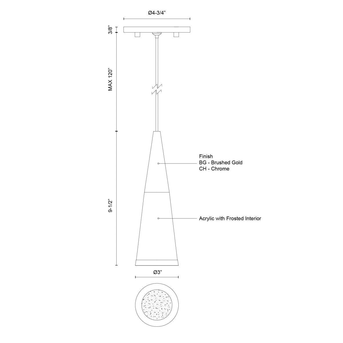 Suspension Malabar - Or brossé by Kuzco Lighting | Luminaires & cie