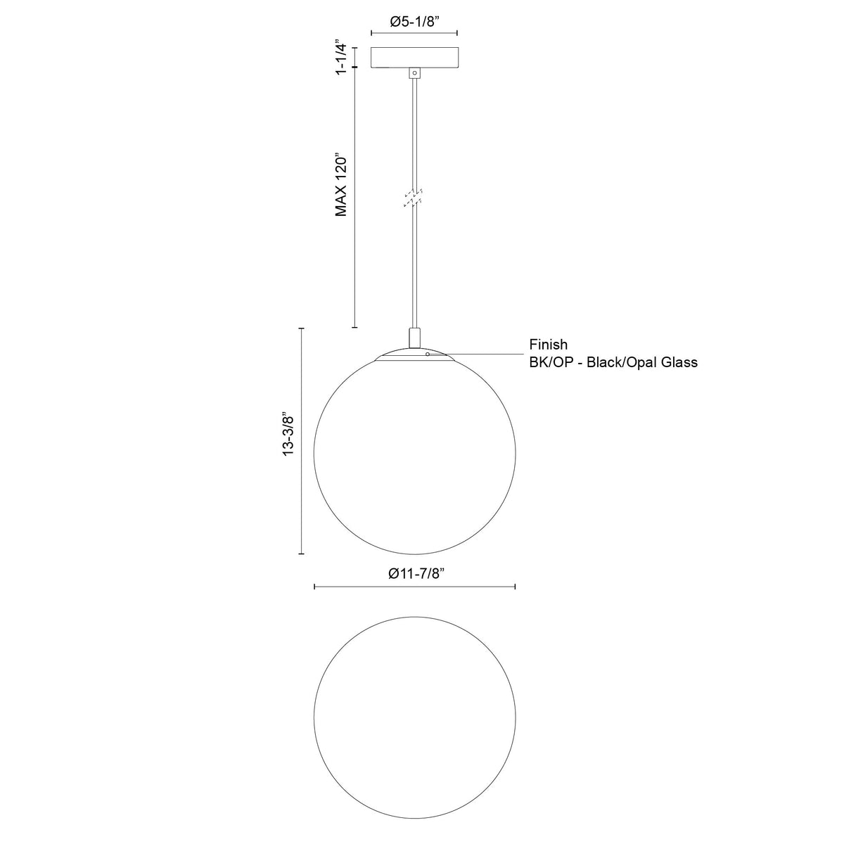 Suspension Marco longueur de câble 120, 11 7/8", Yes – vue 5