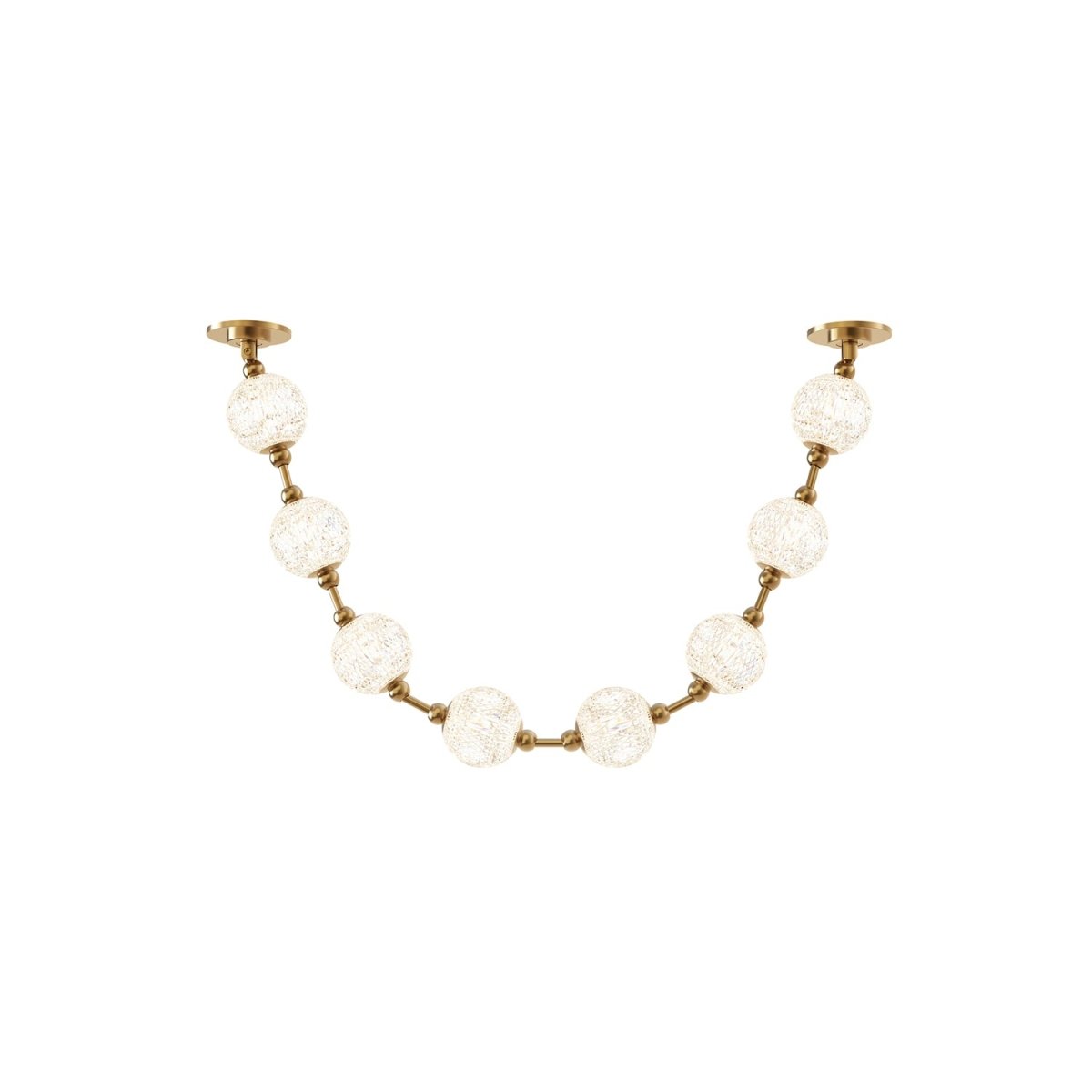 Suspension Marni - Laiton naturel 58 1/8" Driver à distance by Alora Lighting | Luminaires & cie