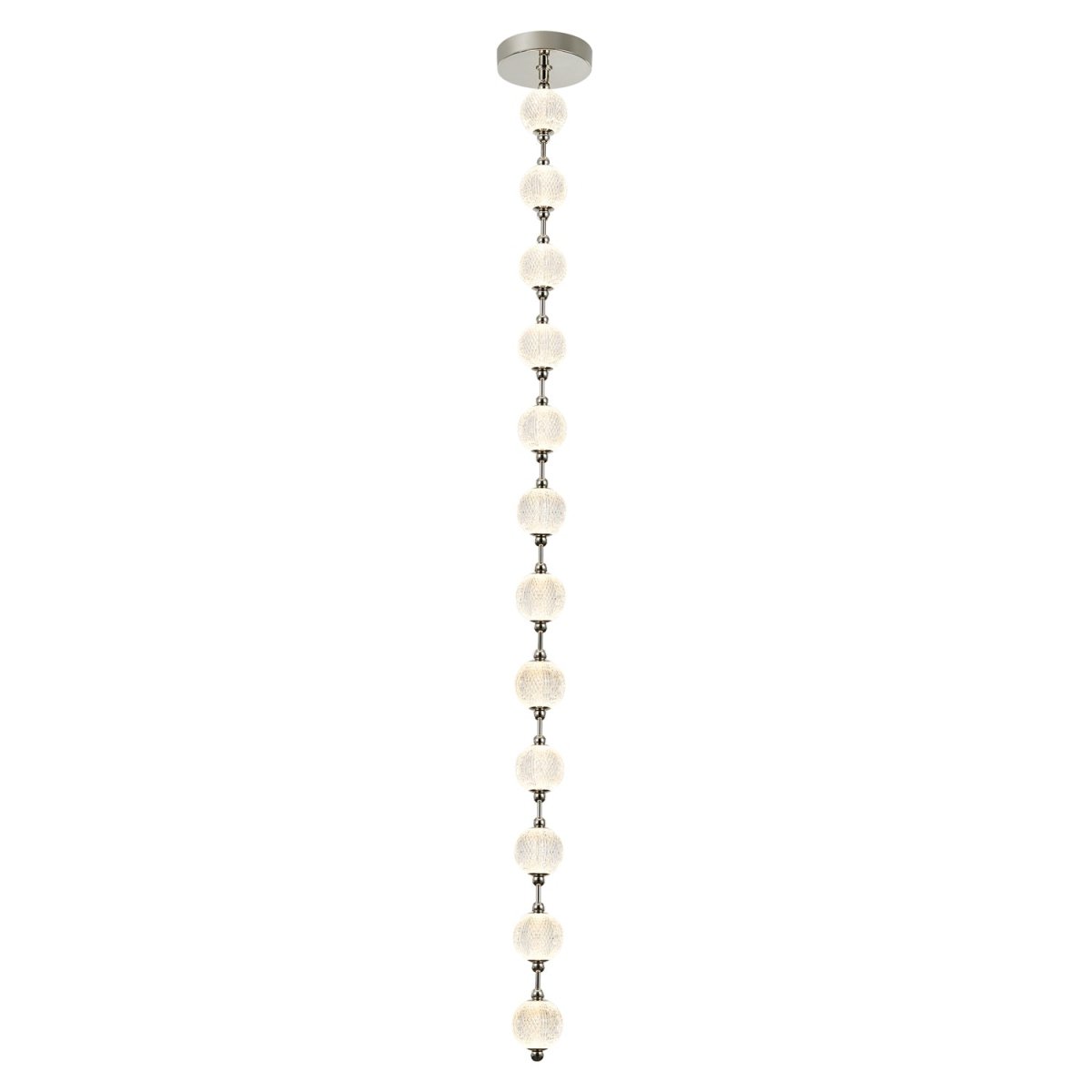 Suspension Marni - Nickel poli 86 1/2" Driver dans le canopy by Alora Lighting | Luminaires & cie