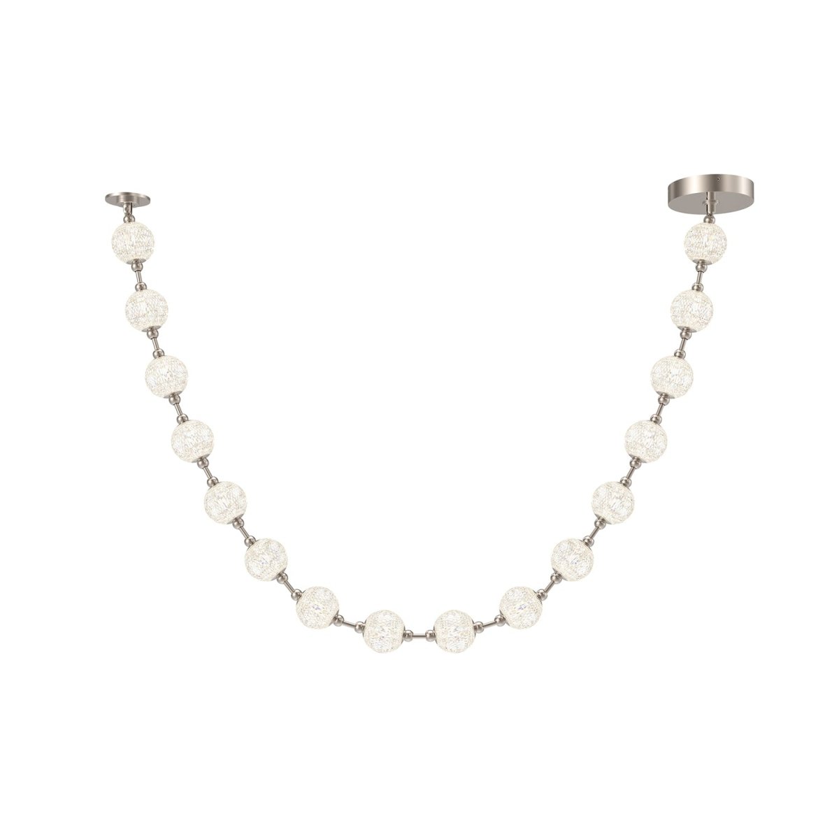 Suspension Marni - Nickel poli 114 7/8" Driver dans le canopy by Alora Lighting | Luminaires & cie