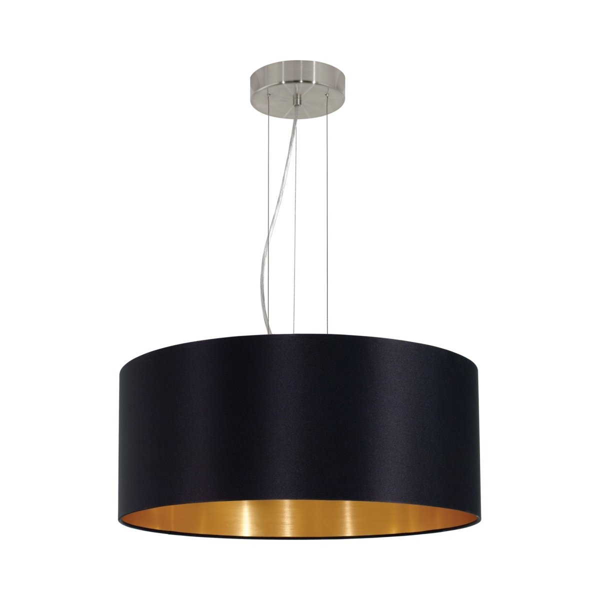 Suspension Maserlo - Noir et or 3 by Eglo | Luminaires & cie