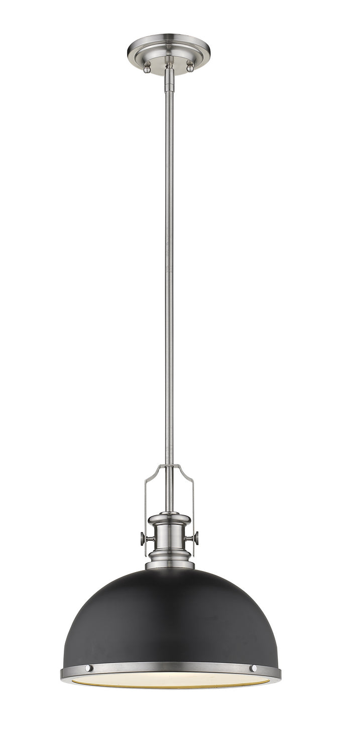 Suspension Melange Noir mat + Nickel brossé – Z-Lite