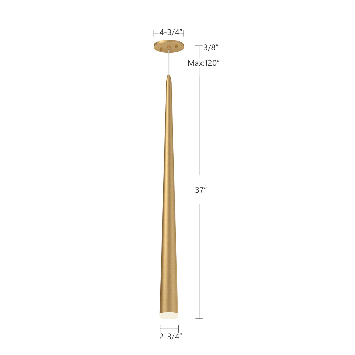 Mini-suspension Mina Noir, 37" – vue 4