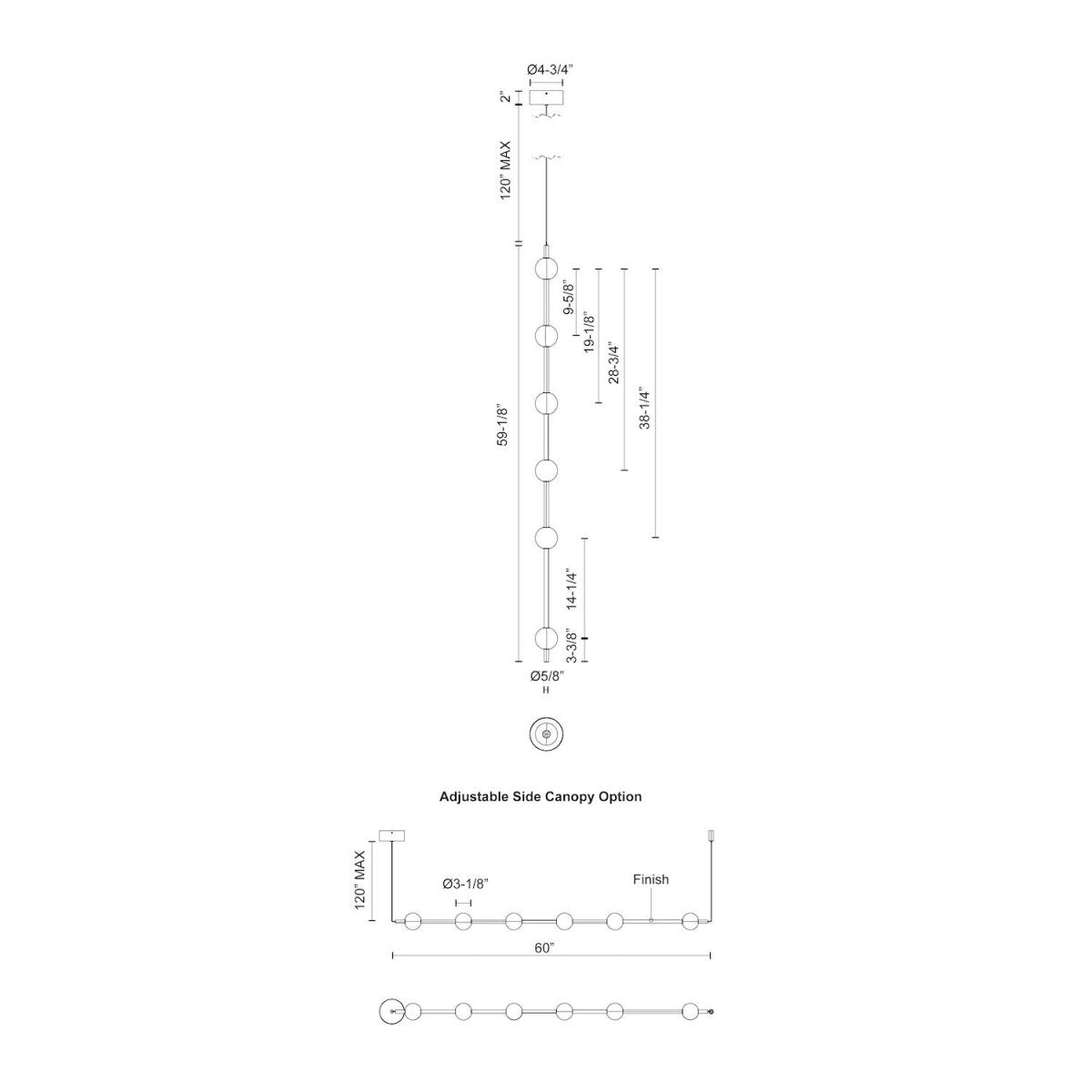 Suspension Misaki - 59 1/8" by Kuzco Lighting | Luminaires & cie