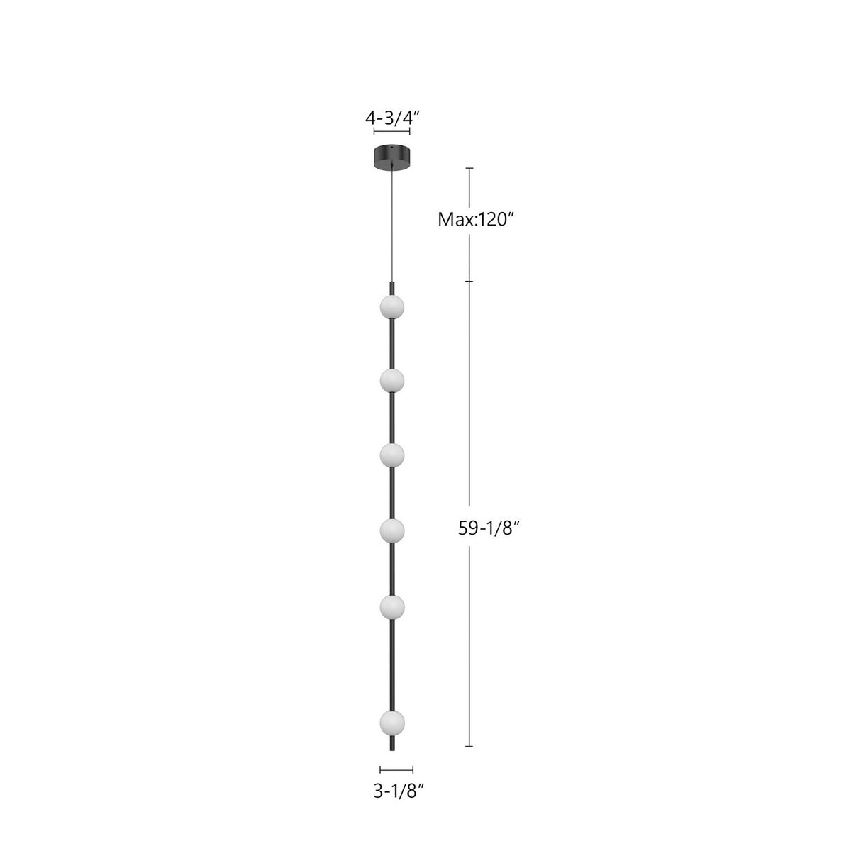 Suspension Misaki 59 1/8" – vue 2