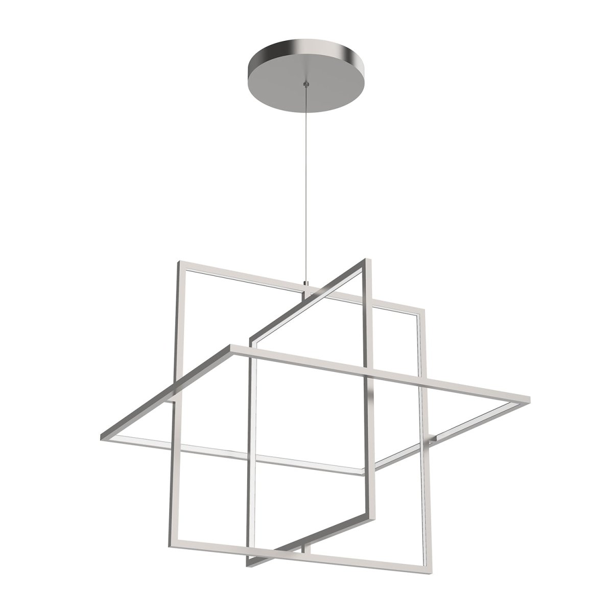 Suspension Mondrian - Nickel brossé 27 5/8" by Kuzco Lighting | Luminaires & cie