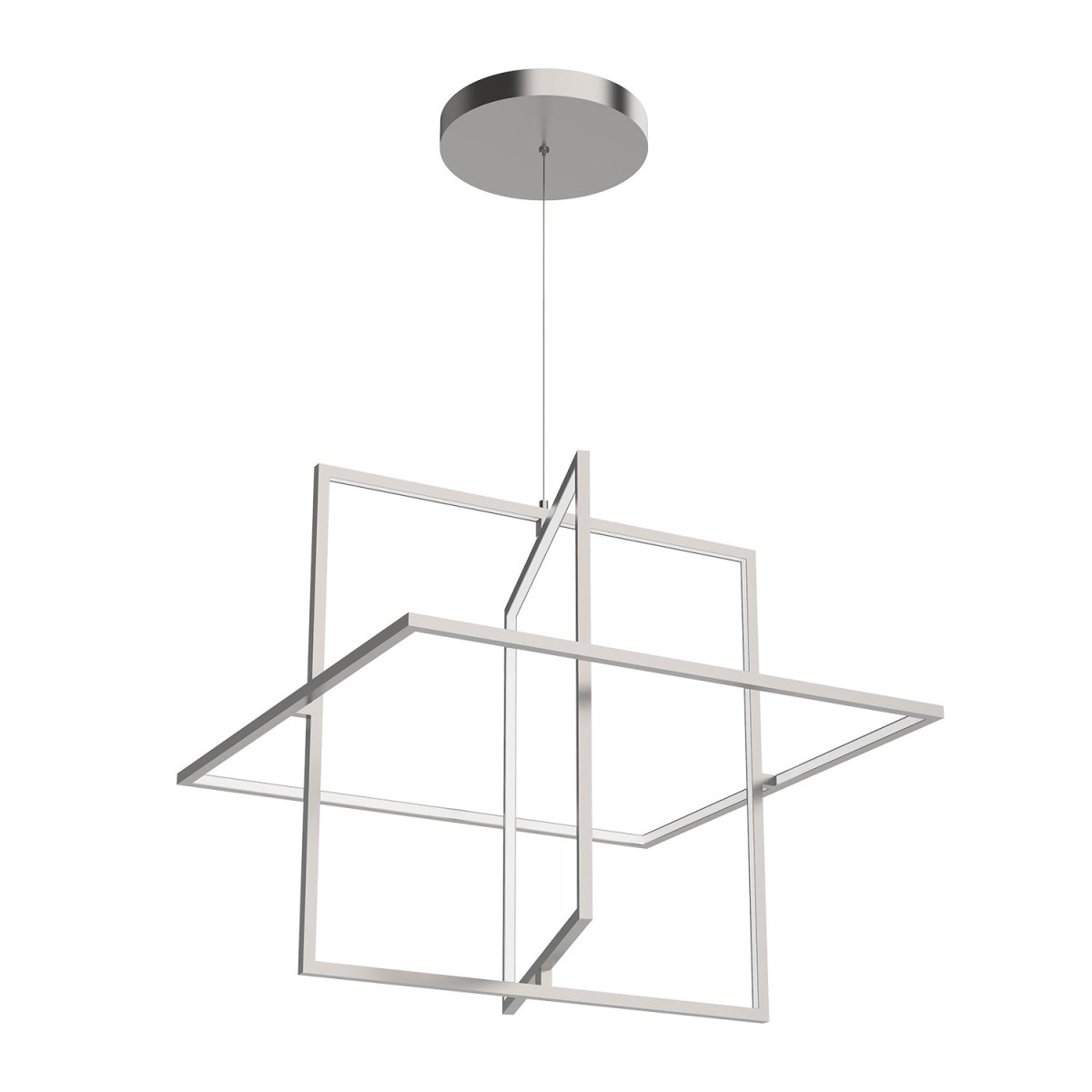 Suspension Mondrian - Nickel brossé 27 5/8" by Kuzco Lighting | Luminaires & cie