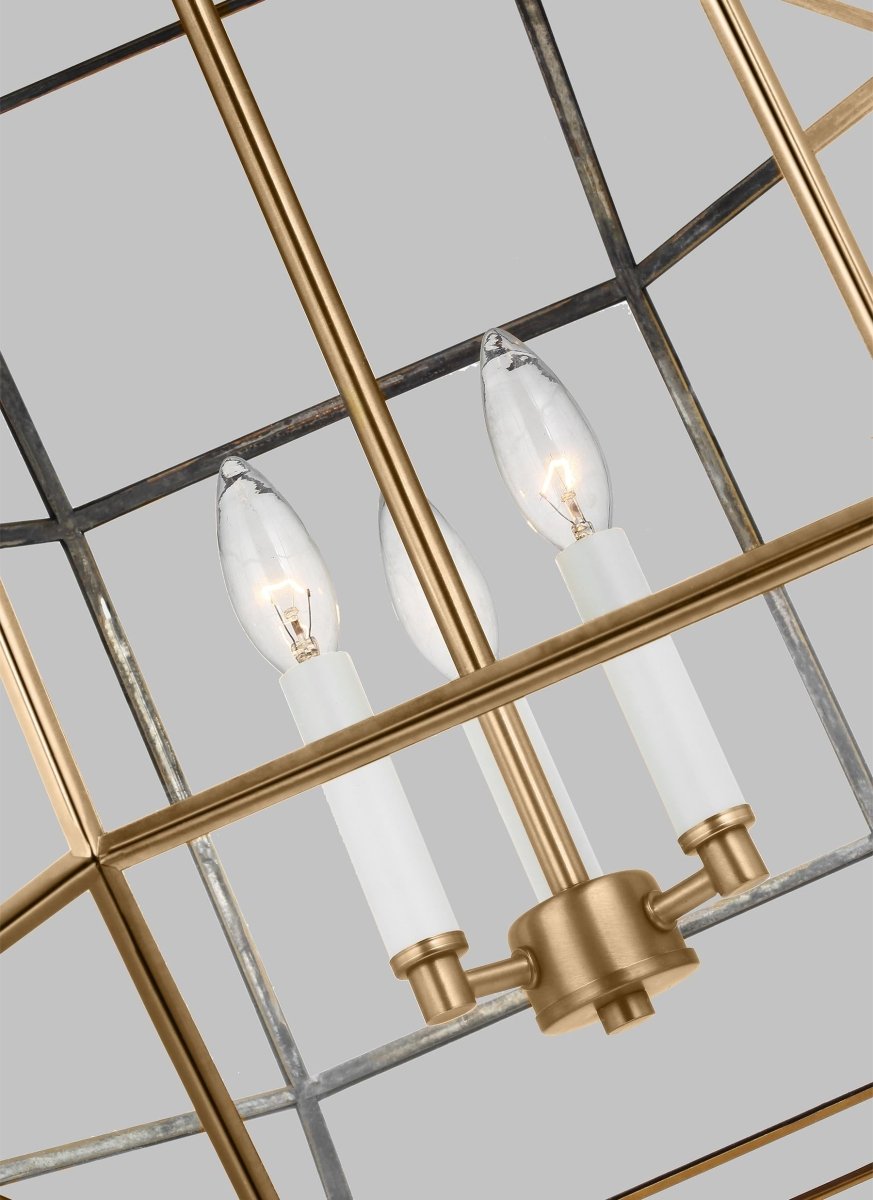 Suspension Morrison M - Laiton satiné Clair Ampoules DEL incluses by Visual Comfort Studio | Luminaires & cie