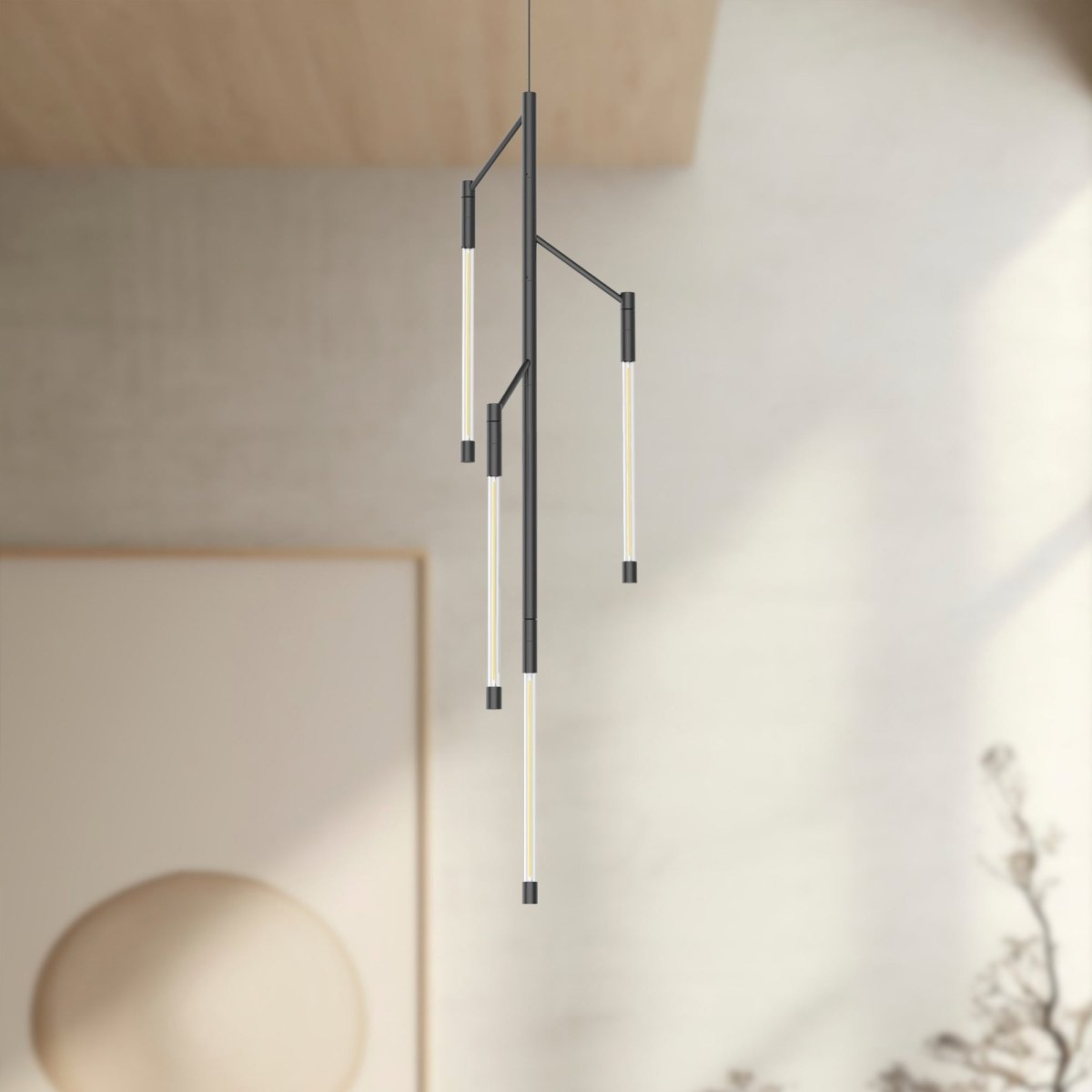 Suspension Motif - Noir 10 1/4" 37 5/8" by Kuzco Lighting | Luminaires & cie