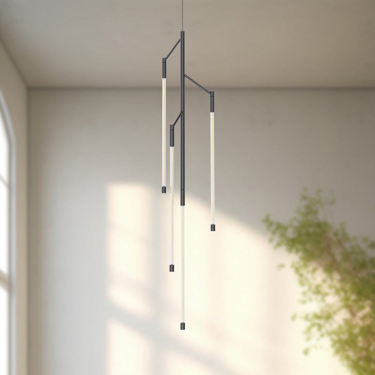 Suspension Motif - Noir 10 1/4" 45 3/4" by Kuzco Lighting | Luminaires & cie