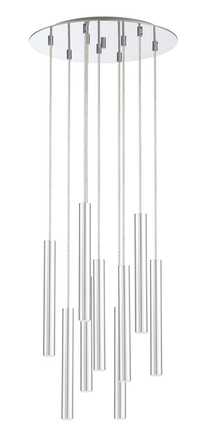 Suspension multiple 12" Forest nombre de suspensions 9, Chrome, Chrome – vue 3
