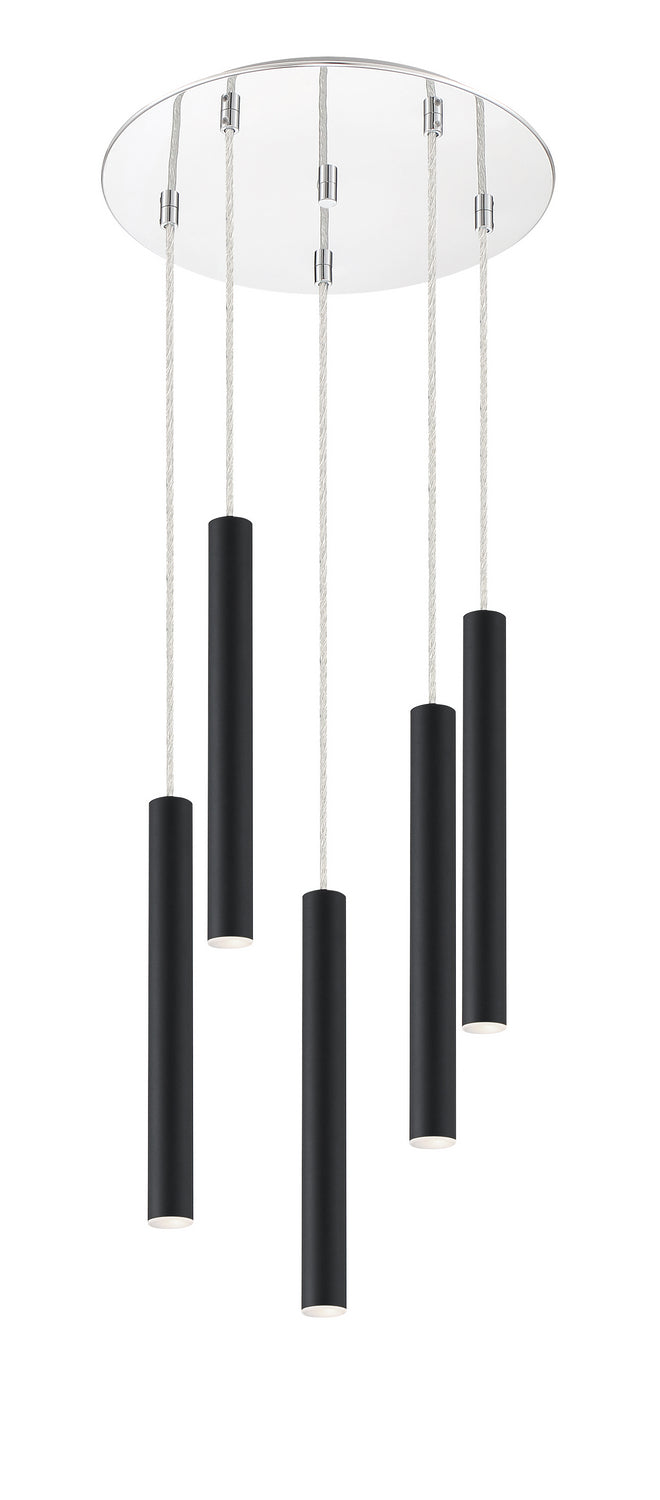 Suspension multiple 12" Forest nombre de suspensions 5, Chrome, Noir mat – vue 2