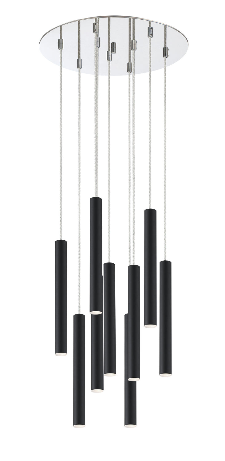 Suspension multiple 12" Forest nombre de suspensions 9, Chrome, Noir mat – vue 2