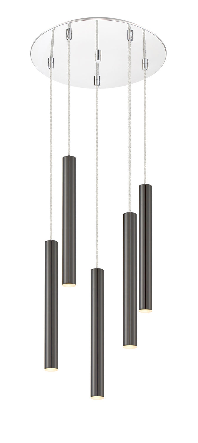 Suspension multiple 12" Forest nombre de suspensions 5, Chrome, Noir perle – vue 2
