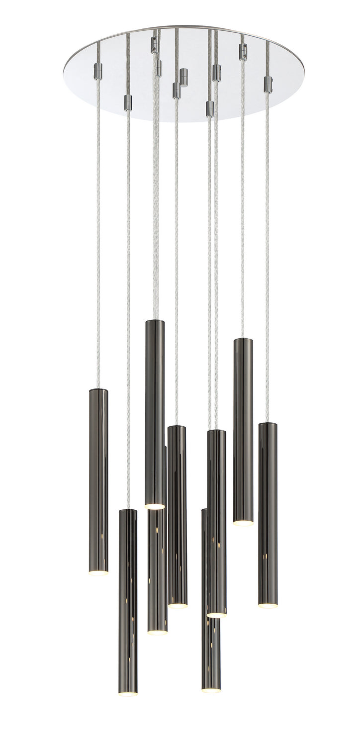 Suspension multiple 12" Forest nombre de suspensions 9, Chrome, Noir perle – vue 2