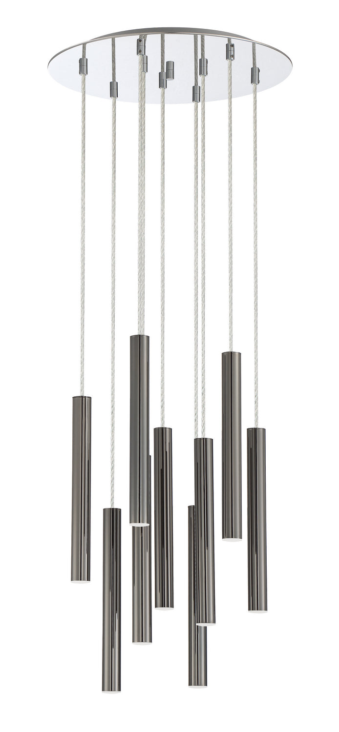 Suspension multiple 12" Forest nombre de suspensions 9, Chrome, Noir perle – vue 3