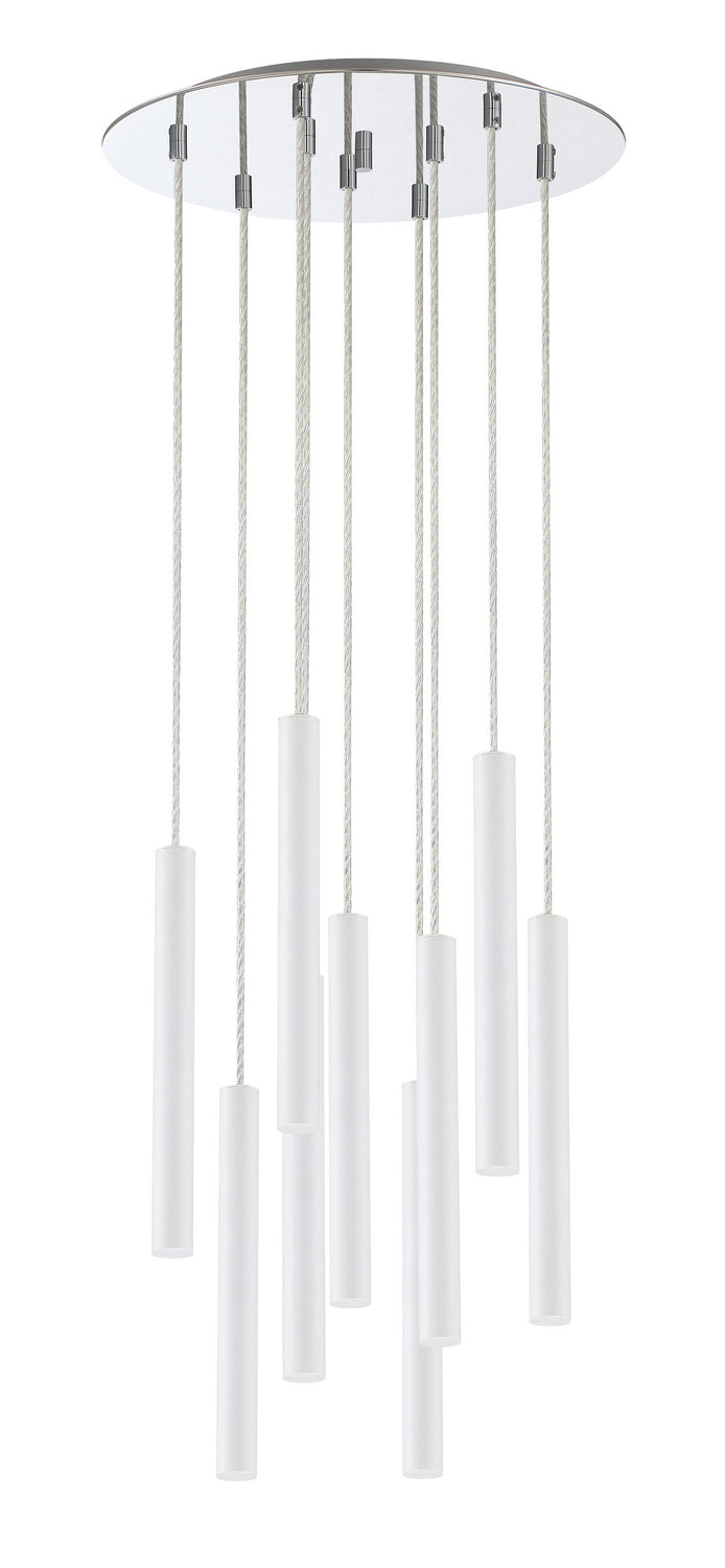 Suspension multiple 12" Forest nombre de suspensions 9, Chrome, Blanc mat – vue 3