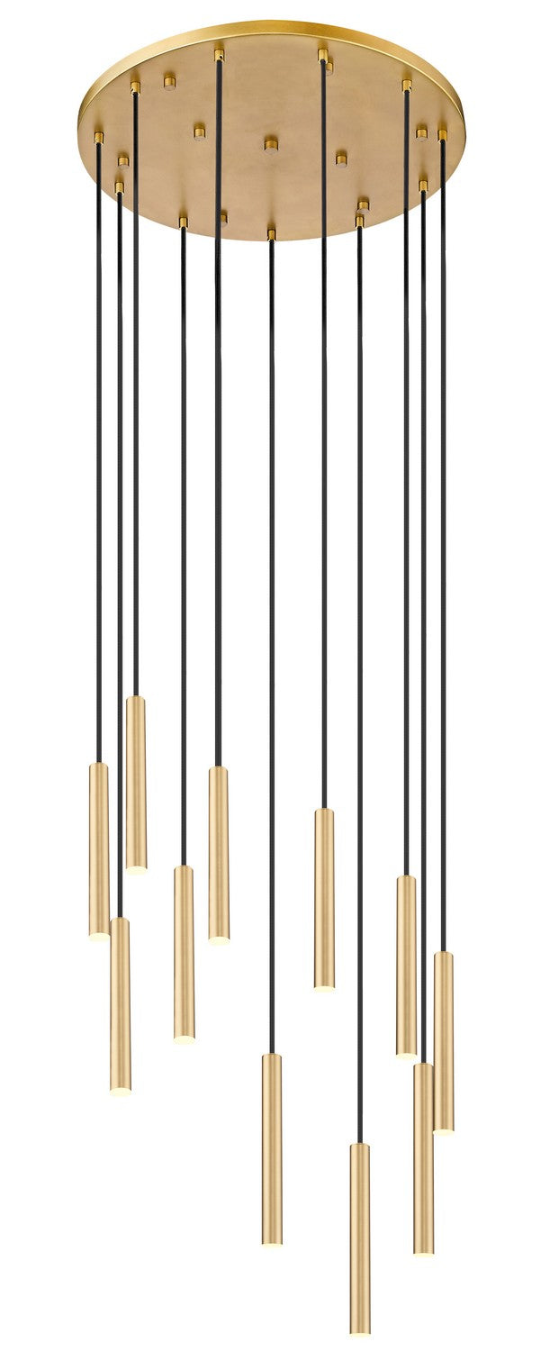 Suspension multiple 12" Forest nombre de suspensions 11, Or moderne, Or moderne – Z-Lite