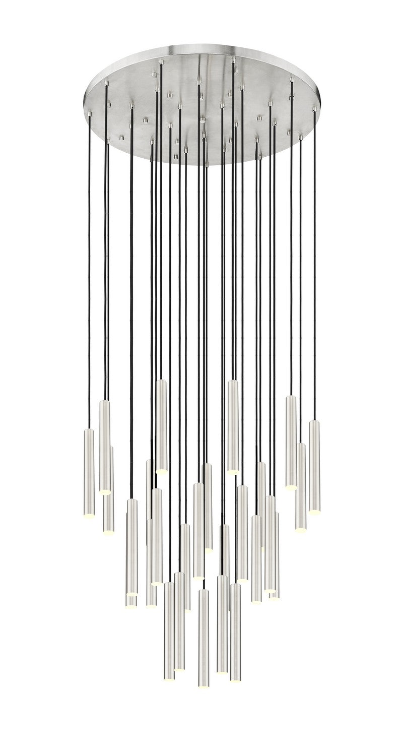 Suspension multiple 12" Forest nombre de suspensions 27, Nickel brossé, Nickel brossé – Z-Lite