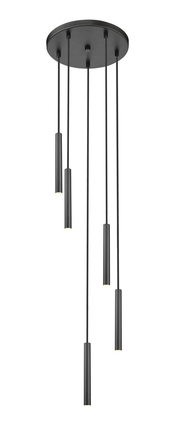 Suspension multiple 12" Forest nombre de suspensions 5, Noir mat, Noir mat – Z-Lite