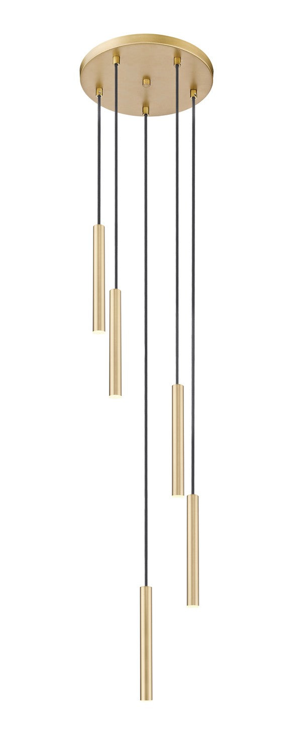 Suspension multiple 12" Forest nombre de suspensions 5, Or moderne, Or moderne – Z-Lite