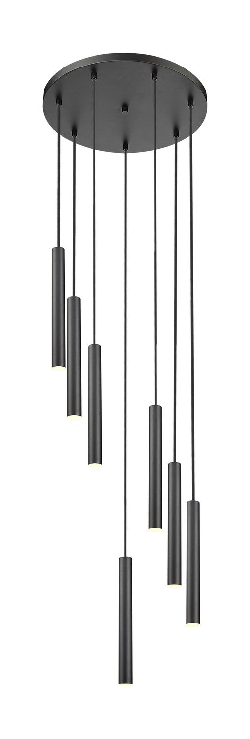 Suspension multiple 12" Forest nombre de suspensions 7, Noir mat, Noir mat – Z-Lite