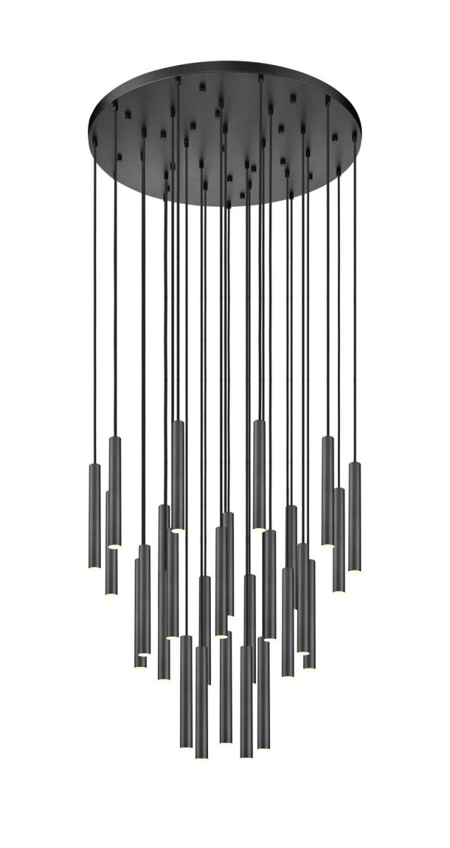 Suspension multiple 12" Forest - 27 Noir mat Noir mat by Z-Lite | Luminaires & cie