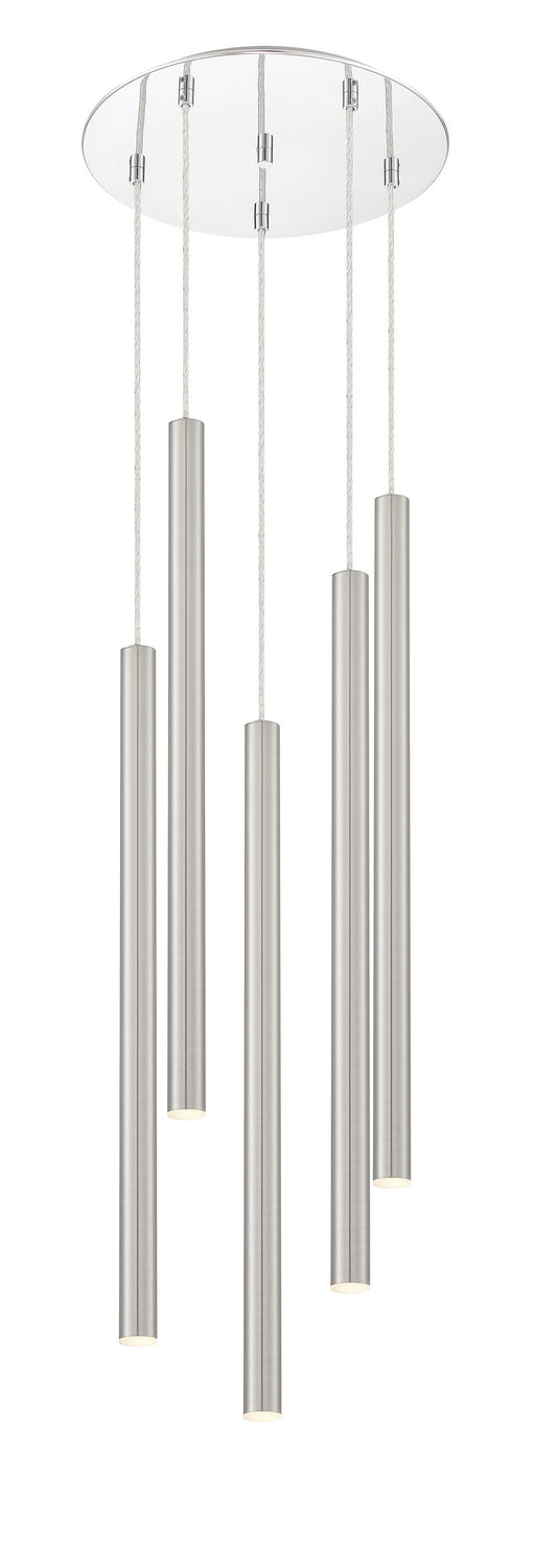 Suspension multiple 24" Forest Nickel brossé, Chrome, nombre ampoules 5 – vue 2