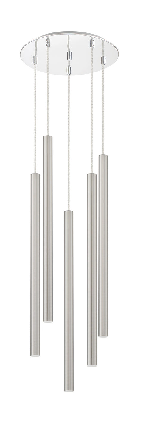 Suspension multiple 24" Forest Nickel brossé, Chrome, nombre ampoules 5 – vue 3