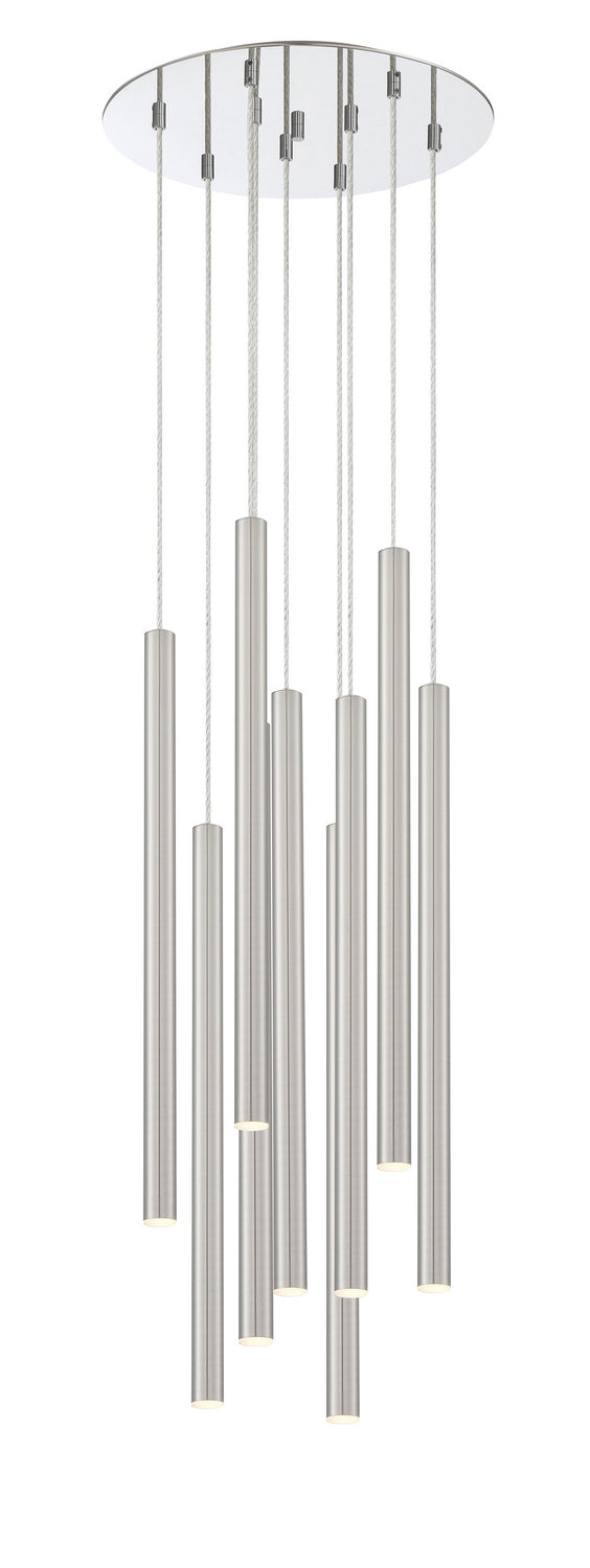 Suspension multiple 24" Forest Nickel brossé, Chrome, nombre ampoules 9 – vue 2