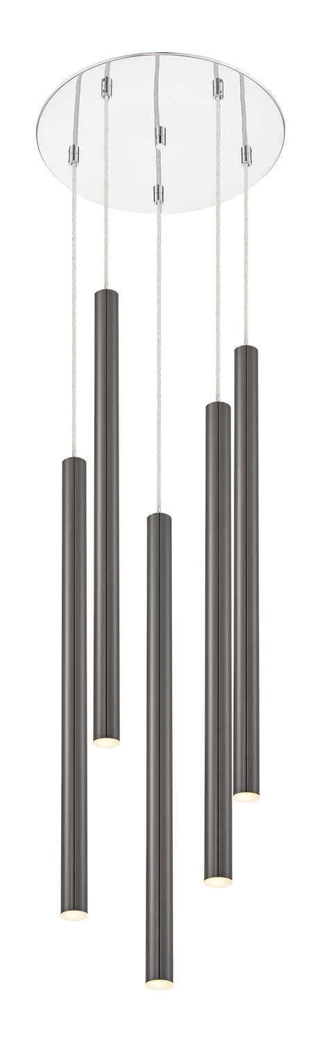 Suspension multiple 24" Forest Noir perle, Chrome, nombre ampoules 5 – Z-Lite