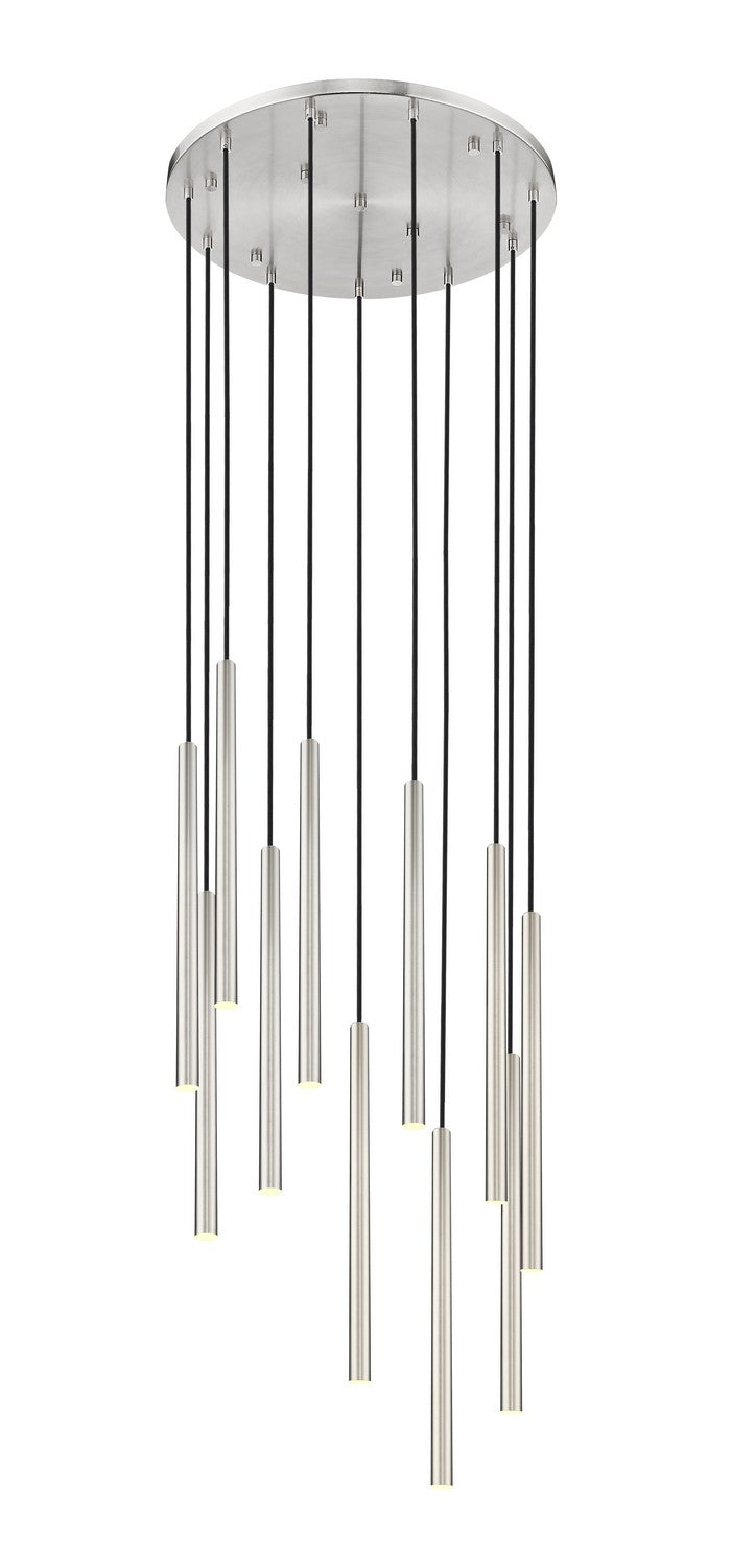 Suspension multiple 24" Forest Nickel brossé, Nickel brossé, nombre ampoules 11 – Z-Lite