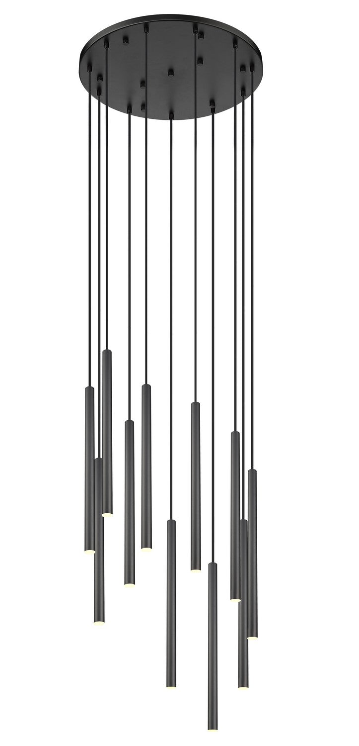 Suspension multiple 24" Forest Noir mat, Noir mat, nombre ampoules 11 – Z-Lite