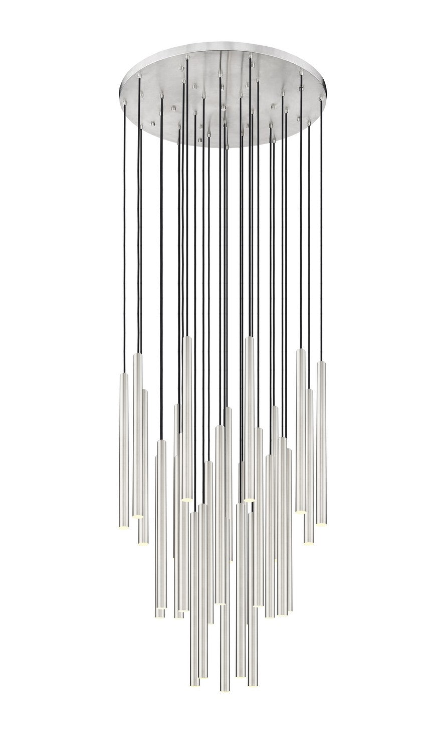 Suspension multiple 24" Forest Nickel brossé, Nickel brossé, nombre ampoules 27 – Z-Lite