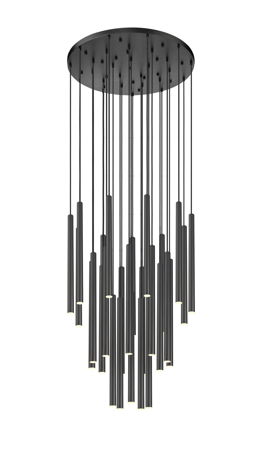 Suspension multiple 24" Forest Noir mat, Noir mat, nombre ampoules 27 – Z-Lite